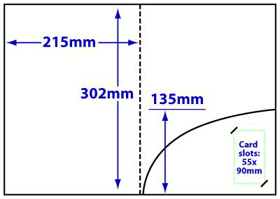 Diagram of product FA4_461 A4 round pocket folder