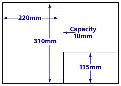 Diagram of Product FA4_c10_462, A4 10mm capacity folder