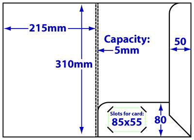 FA4_c5_b85x55_173 A4 5mm capacity interlocking folder with business card slots
