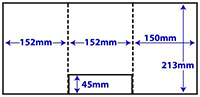 Diagram of product FA5_6p_459, A5 6pp folder